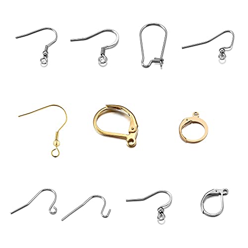 Pacchetto tra cui: 20-50pcs MOXIOU Come 20-50pcs Gold Acciaio Inossidabile Acciaio Inossidabile Ganci per Orecchini ipoallergenici Pesce Aurità Orecchini Articoli per Orecchini per Gioielli D425 (Color : Style 5)