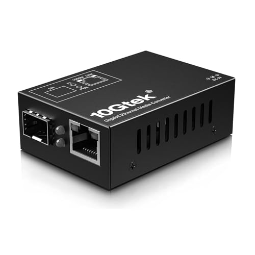 Image of 10Gtek [Mini Size Gigabit Ethernet Media Converter, Open SFP Fiber to Ethernet RJ45 Converter for 10 /100 /1000Base-Tx to SFP(Without Module)