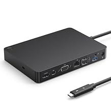 WD15 USB C Docking Station,WD15 Monitor Dock Dual 4K or Single 5K Display with MiniDP, HDMI and VGA 1GB Ethernet, 3 USB 3.0,2 USB 2.0,Audio Compatible with Dell/MacBook/HP/Surface