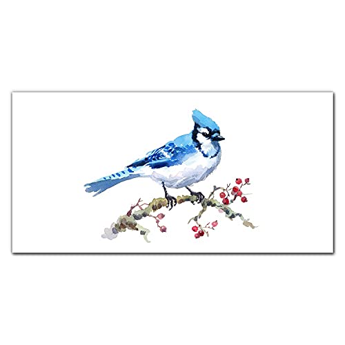 Impression sur verre 100x50cm oiseau coloré pour sublimer votre salon