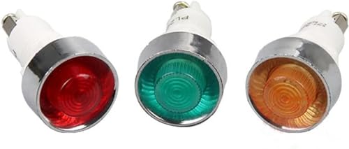 Interrupteur bouton indicateur rouge 220V pour tableau électrique de maison