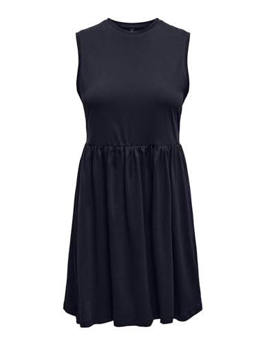 ONLY Onlmay Life S/L Peplum Dress Box Jrs Vestido de Punto, Azul Oscuro, Mujer