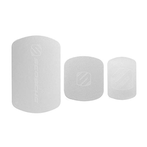 Scosche MAGRKSRI MagicMount Replacement Metal Plate Kit for Phone, Metal Plates for Magnetic Mount Cell Phone Holder for Car, Universal with All Devices and Phone Case, Silver