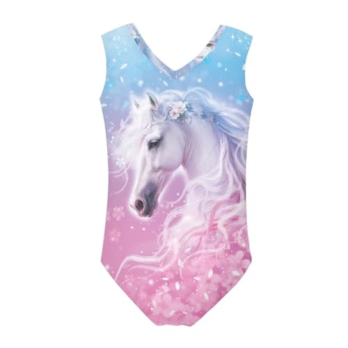 Image of Cartoon Pattern Kids Girls Bathing Suits One Piece Swimsuit Soft & Quick Dry, 5-14Years