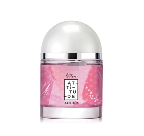 Attitude Amour Eau de Parfum, Pink, Glass Bottle with Dome