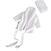 Petyoung - Peignoir de bain pour nouveau-né - Accessoire de photographie pour bébé garçon et fille - Blanc - 0-1 mois