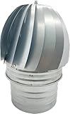 Sombrero Chimenea Extractor de Humo Giratorio de Viento en Acero Galvanizado, capuchón chimenea giratorio para salida de humo (250MM)