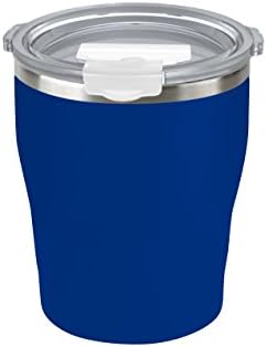 Tahoe Trails 10 oz Stainless Steel Tumbler Vacuum Insulated Double Wall Travel Cup With Lid, Deep Blue