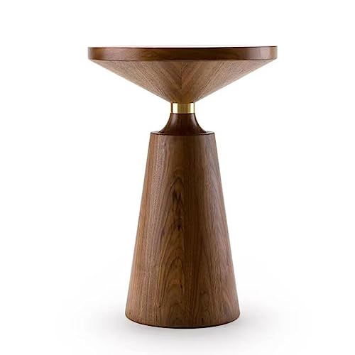 HARAY Coffee End Table Solid Wood Side Table, Small Round
