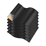 6 Pcs Leather Repair Patch Self Adhesive – Faux Leather Waterproof Kit for Sofa Car Seat – Black Vinyl Fabric Patches for Upholstery Furniture – Durable Leatherette Material for DIY Fixes(20 x 30 cm) - Image 1