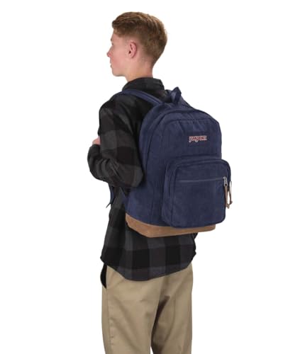 JanSport Right Pack Expressions Backpack - Travel, Work, or Laptop Bag - Navy Corduroy