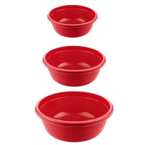 BORNSHINE Set de 3 Bassines Rondes en Plastique Sans BPA – 5L, 7.5L et 10.5L – Cuvettes...