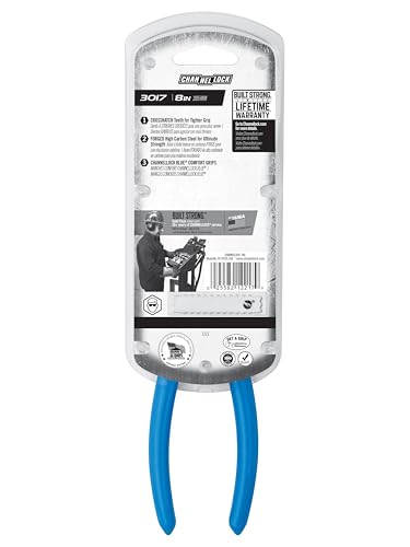 Image of Channellock 3017 8-Inch Long Nose Plier, Blue