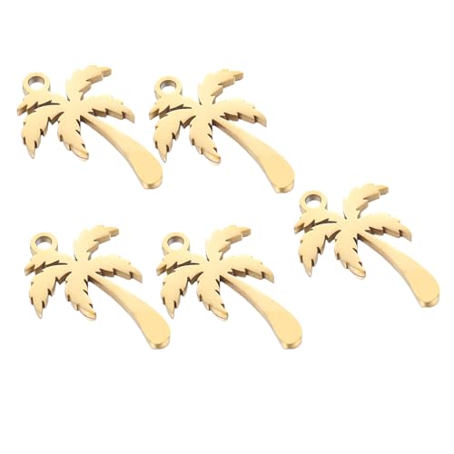 Uitndvyte 5 piezas de joyería de árbol de coco de moda, adecuadas para creación hecha a mano y diseños únicos para uso diario