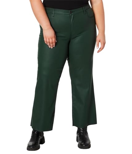KUT from the Kloth Plus Size Meg High-Rise Fab Ab Wide Leg Raw Hem in Dreamer