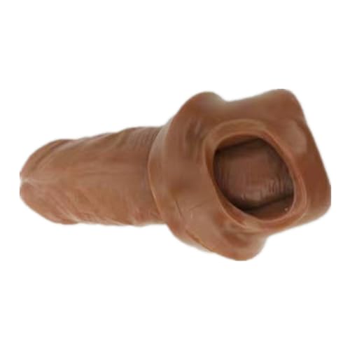 Newly Soft Big Brown Color 8.6in Fun Sleeve Extender Sheath for Men Male Enhancement Extension Sleeve Sweater Yoga