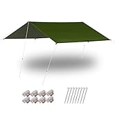 Amazon | FIELDOOR レクタ タープ 435×500cm 【カーキ】 収納 キャリー