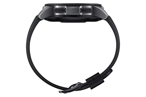 Samsung Galaxy Watch, Runde Bluetooth Smartwatch Für Android, drehbare Lünette, Fitness-tracker, 42mm, ausdauernder Akku, Schwarz (Deutche Version)