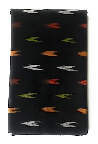 Image of Cotton Pochampally ikat unstitched blouse, Kurthi, long frock fabric material for women (1 meter, 2 meters & 3 meters)