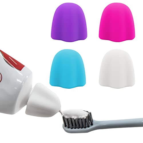 Packs de bouchons de dentifrice en silicone auto-fermants et réutilisables hygiéniques, sans gâchis pour distributeurs de dentifrice simples et pratiques pour accessoires de salle de bains thumbnail