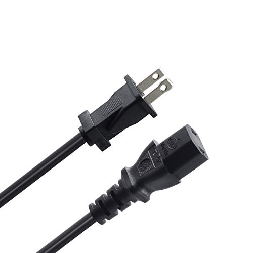 VSEER Gaming Power Cable 2 Prong Power Cord - for Xbox One Original, Xbox 360, Playstation 3 & 4 Slim/Pro (10 Feet - 2-Pin/Prong, Black) - Thumbnail 5