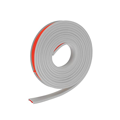 Image of uxcell U Shape Furniture Edge Banding, 3 Meters Self Adhesive Flexible Edging Trim, 5x15mm TPE Edge Guards for Cabinets Furniture Repair Restoration, Grey