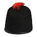 dPois Kids Marching Band Hat with Feather Hat Toy Military Soldier Hat Costume Accessories for Theme Party Performance Black One Size