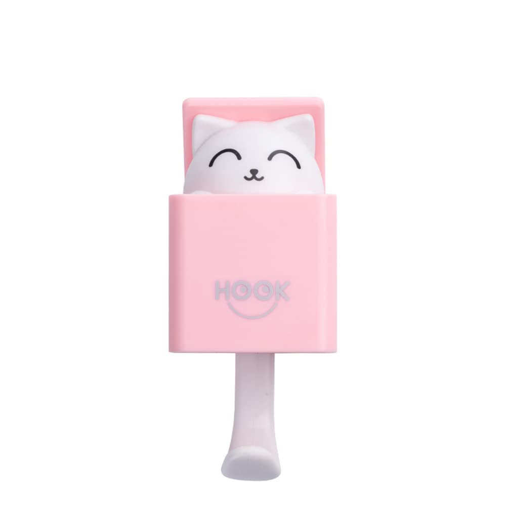 Belle Forme De Chat Crochet Sans Trace Crochets Collants Utile Clé Sac