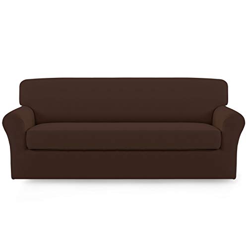 Image of Easy-Going 2 Pieces Stretch Couch Sofa Slipcover Washable
