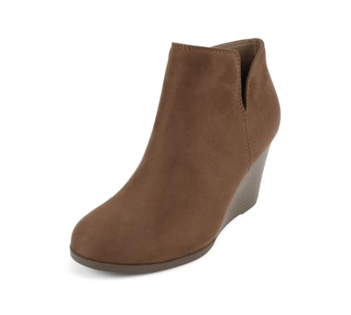 Soda Ability - Mid Ankle Bootie w/Split Shaft and Zipper Stacked Wedge Heel2