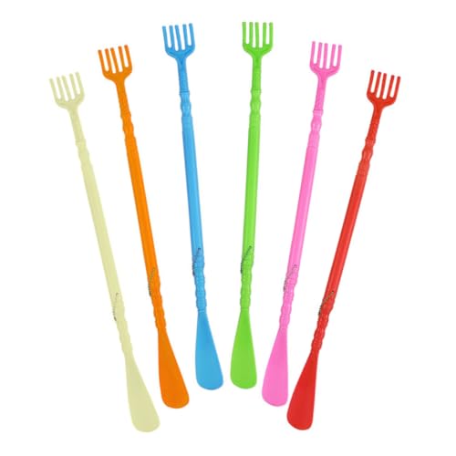 TOYANDONA Calzador De Dos Extremos Multifuncional Plástico Rascador De Espalda, Cómodo y Práctico, 6 Piezas, Para Uso Diario y Facilitar Calzado