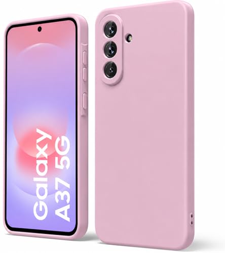Image of DIZORO Microfiber Candy Case Compatible for Samsung A37 5G Smooth Touch Cushion Liquid Soft Silicone Gel Rubber Phone Cases Non-Slip Full Body Protective Shockproof Back Cover (Lilac)