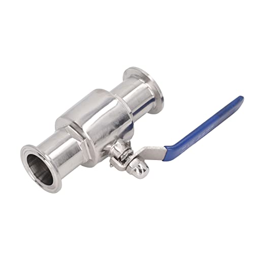 OQRSQOGV For Hardware Clamp Ball Valve with Handle 304 Stainless Steel Quick Connect Plumbing Valve Control metal tools (45mm / 1.8in Pipe OD)