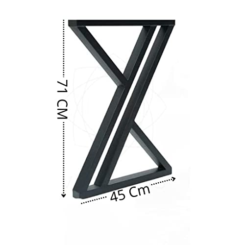 Image of Metal Legs for Table Dining Table Legs for Kitchen Industrial Style-Set of 2 (Z Shape)