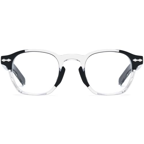 Image of HEPIDEM Acetate Glasses Frame Men Women Square Eyeglasses Optical Spectacles MZEPH