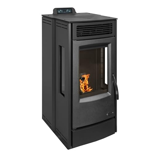 EIDER BIOMASA – Estufa de Pellets MATILDE 10 kW – Calienta hasta 250 m³ – Tolva 24 kg – Rendimiento 88% – Bajo Consumo – Programación Semanal – Display Digital – Salida 80 mm EIDER BIOMASA – Estufa de Pellets MATILDE 10 kW – Calienta hasta 250 m³ – Tolva 24 kg – Rendimiento 88% – Bajo Consumo – Programación Semanal – Display Digital – Salida 80 mm