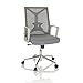 Produktbild hjh OFFICE Bürostuhl klappbar ENCO G Stoff/Netzstoff klappbare Rückenlehne, Drehstuhl mit Lordosenstütze, Grau, 810039