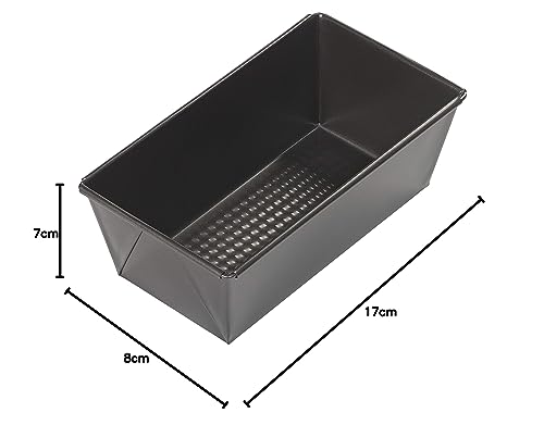 Chef Aid Nieprzywierająca forma na bochenek 0,9 kg, tradycyjna prostokątna forma do chleba, chleba, chleba, ciast. Można prać ręcznie, w lodówce i zamrażarce, czarna, 21 cm x 11,5 cm x 7,5 cm