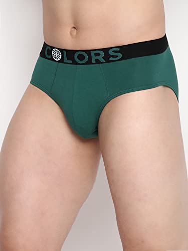Image of Rupa Colors Modern Solid Brief for Men, Cotton Blend, Outer Elastic, Regular Fit, Pack of 1