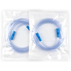 2 Pcs Extended Suction Connection Tube, 6.5 Feet - Flexible & Durable, Compatible with Various Devices