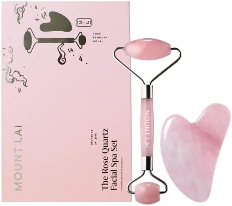 Mount Lai Rose Quartz Gua Sha Facial Tools, Pink Quartz Gua Sha F...