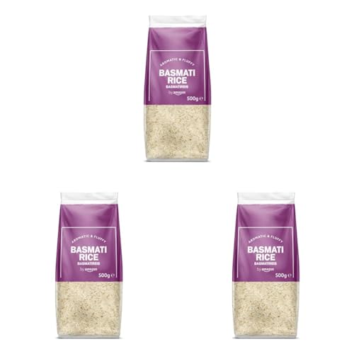 by Amazon Arroz Basmati, 500g (Paquete de 3)