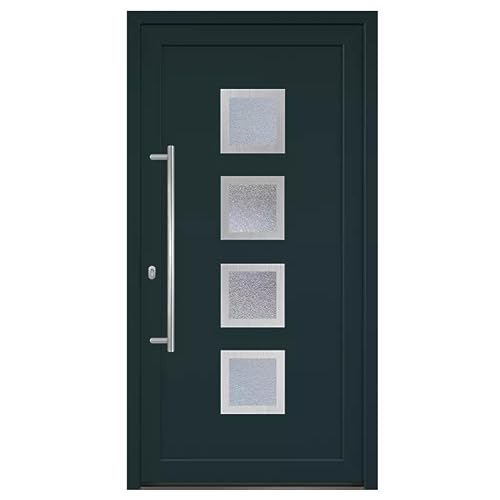 HORI® Haustür Komplettset I Eingangstür aus Kunststoff mit 2-fach ISO Wärmeschutzglas I Stoßgriffset inkl. Edelstahlgriff & 5-fach Pilzkopf-Verriegelung I Farbe: anthrazit (innen weiß) I DIN links I HORI® Haustür Komplettset I Eingangstür aus Kunststoff mit 2-fach ISO Wärmeschutzglas I Stoßgriffset inkl. Edelstahlgriff & 5-fach Pilzkopf-Verriegelung I Farbe: anthrazit (innen weiß) I DIN links I