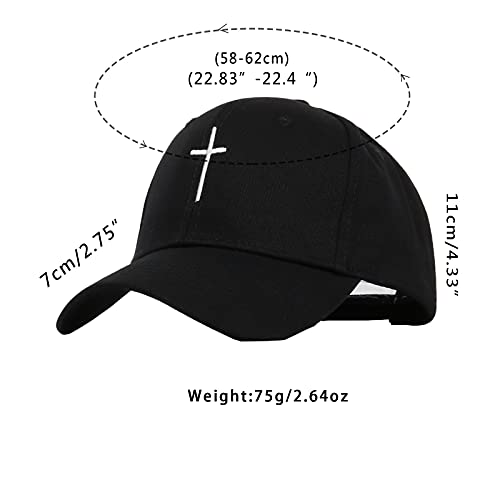 Gorra ajustable baseball bordado cruz algodón miniatura 5