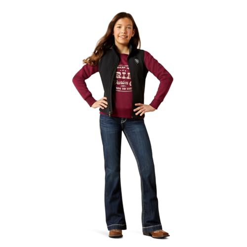 Ariat Girl's Black & Southwest Softshell Vest3