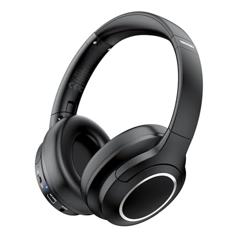 TECKNET Bluetooth Over Ear Headphones with 70 Hours Playtime Cover