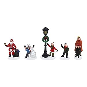 Top Treasures Christmas Village Figurines 5 Piece Decoration Set Perfect Addition to Your Christmas Indoor Decorations…