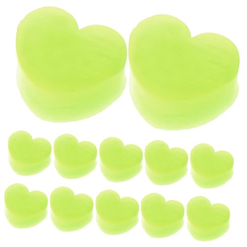 LRXIYODE 12個 可能なシリコン耳栓 睡眠 騒音遮断 水泳用防水耳せん 大人対応の柔らかゲル製ノイズキャンセリング保護イヤープラグ グリーン