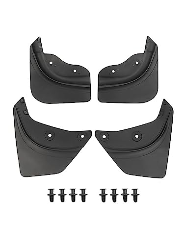 Image of Riloer Rear Front Mud Flaps Mudflaps Mudguards, Splash Guards Fender Flares Dirty Traps with Fastener Rivet Clips, 2020-2023 Compatible with Tesla Model Y