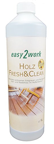 Preisvergleich Produktbild easy2work 1Liter Holz Fresh&Clean: Holzentgrauer und Holzreiniger, mit Zufriedenheitsgarantie